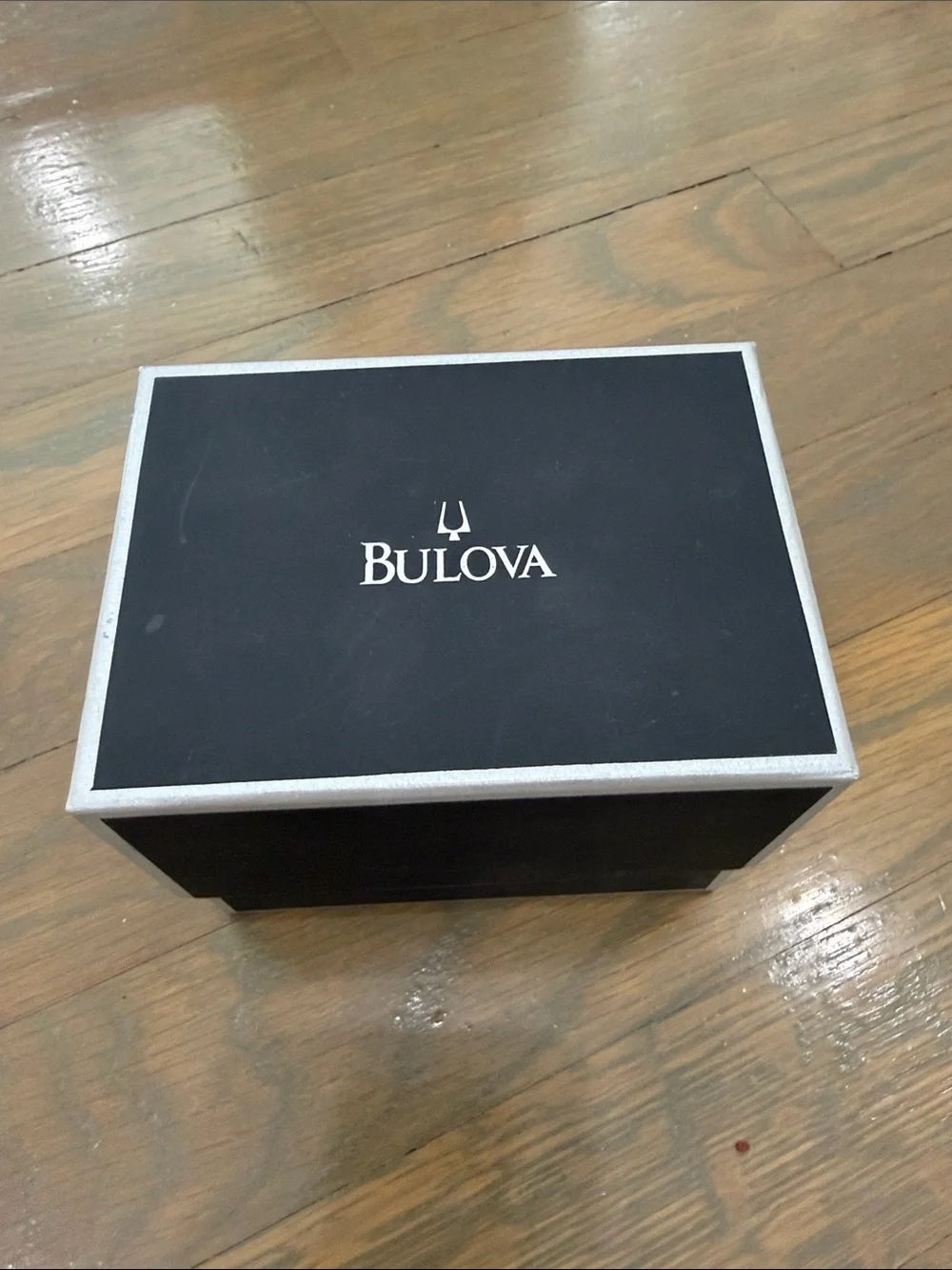 Men's Bulova Diamond Accent Two-Tone Black & Gold Rectangular Dial (98D004) NWT